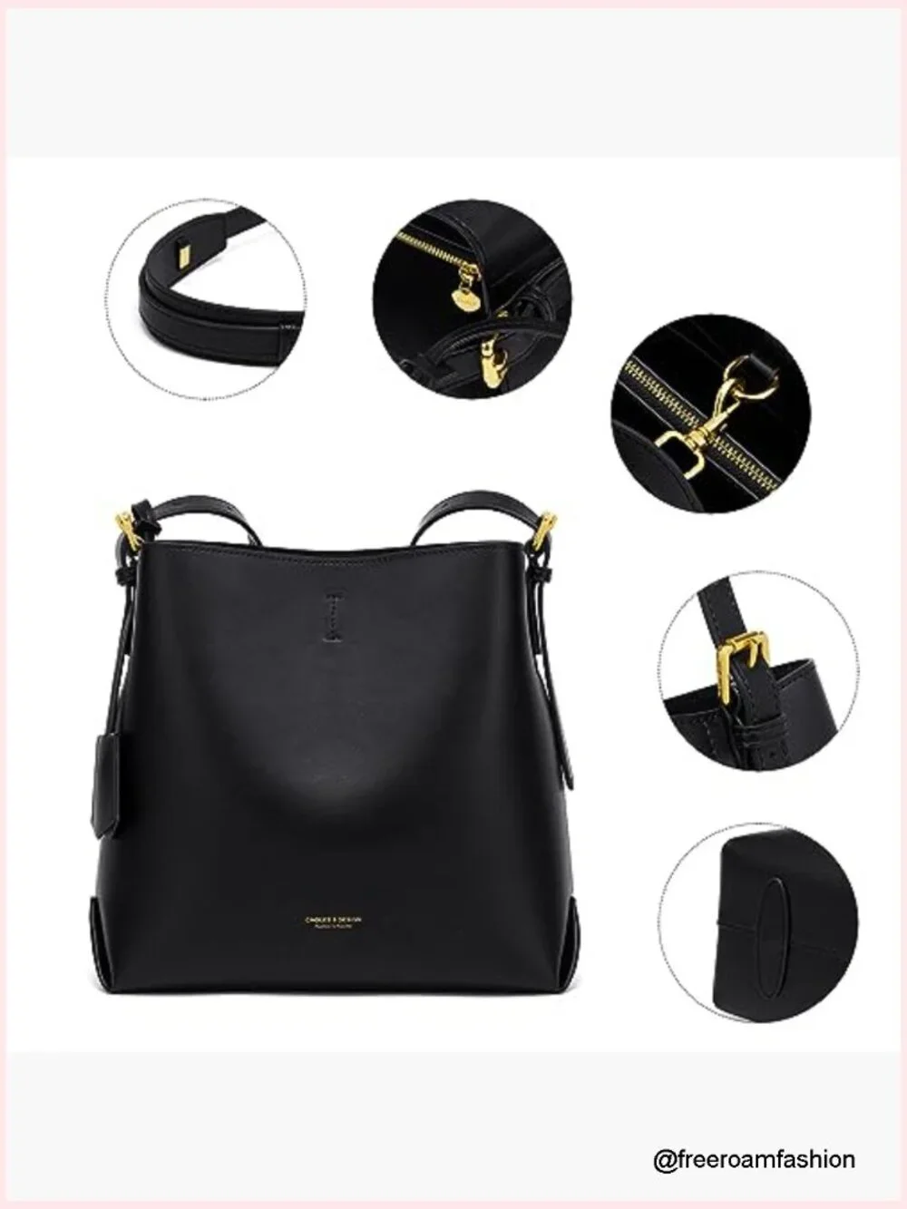 Genuine Leather Tote Satchel Bag - Top Handle Shoulder Bucket Purse